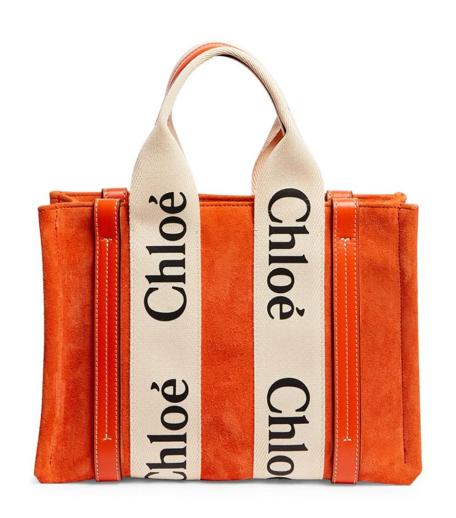 商品Chloé|Small Suede Woody Tote Bag,价格¥9386,第1张图片