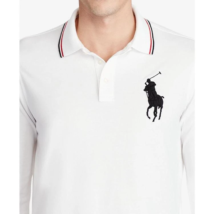 商品Ralph Lauren|Men's Long-Sleeve Mesh Big Pony Polo, a Macy's Exclusive Style,价格¥300,第4张图片详细描述