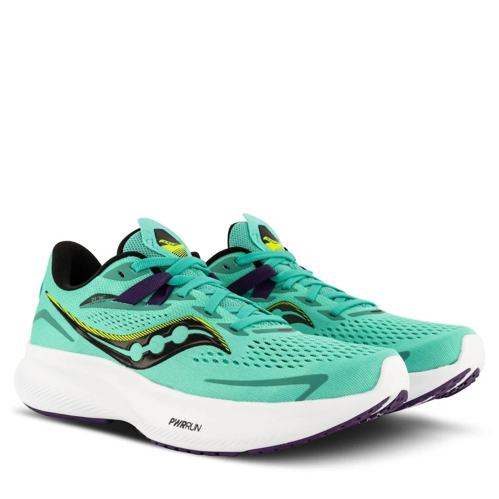 商品Saucony|Women's Ride 15 Running Shoes In Cool Mint/acid,价格¥885,第1张图片