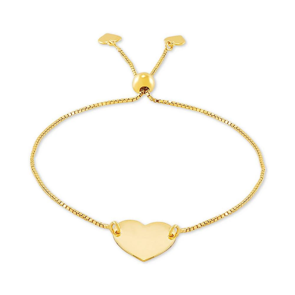 商品Giani Bernini|Polished Heart Bolo Bracelet in 18k Gold-Plated Sterling Silver, Created for Macy's,价格¥149,第1张图片