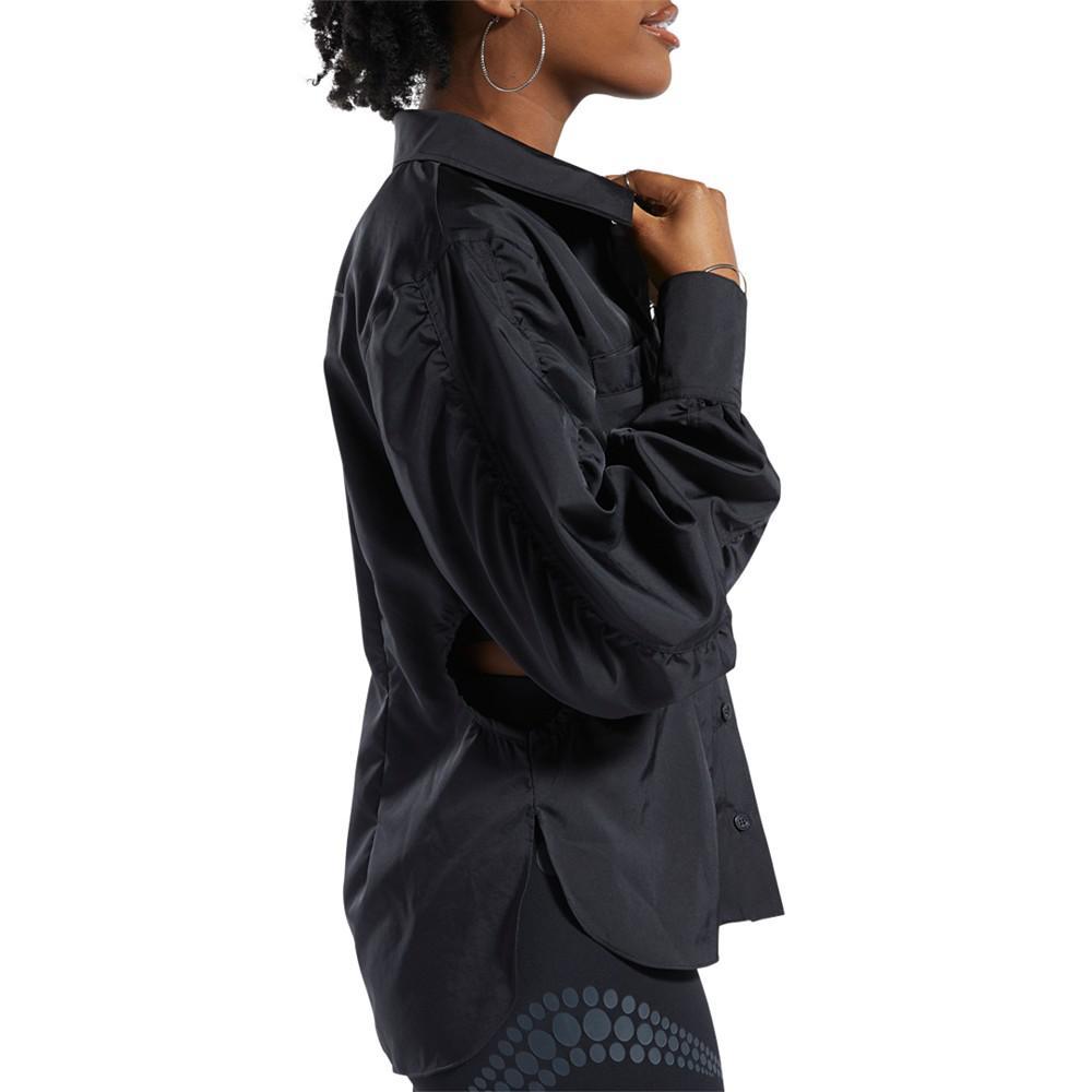 商品Reebok|x Cardi B Women's Long-Sleeve Collared Top,价格¥234,第6张图片详细描述