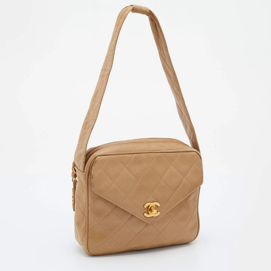 商品[二手商品] Chanel|Chanel Beige Quilted Leather Vintage Camera Bag,价格¥12086,第3张图片详细描述