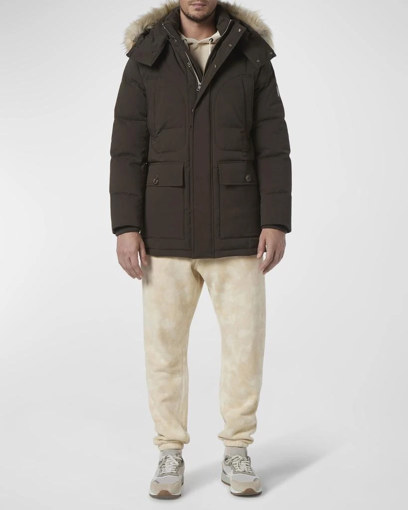 商品Andrew Marc|Men's Olmstead Puffer Jacket w/ Faux Coyote Fur,价格¥2704,第2张图片详细描述