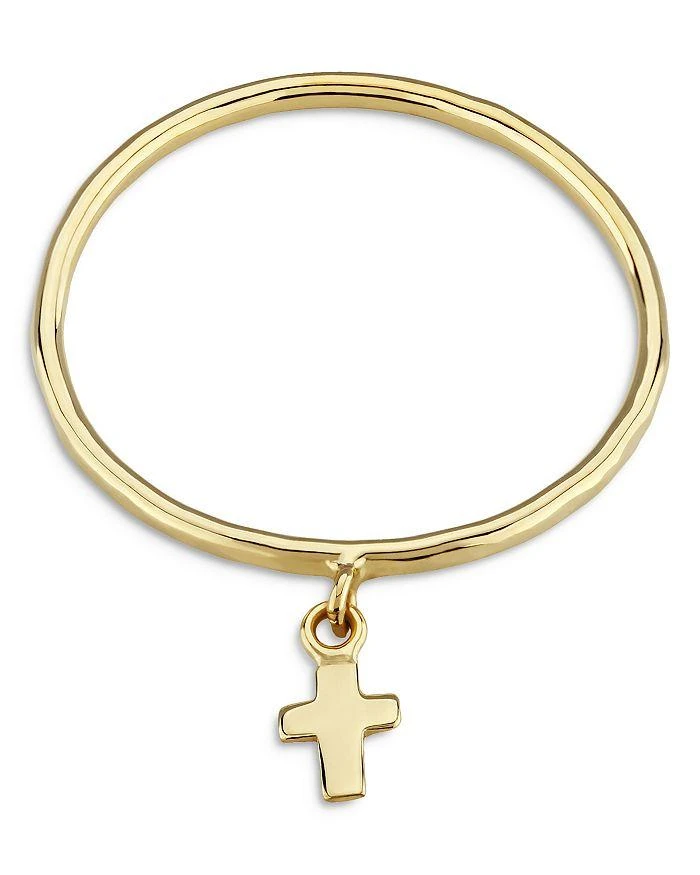 商品Moon & Meadow|14K Yellow Gold Cross Charm Ring - Exclusive,价格¥1344,第1张图片