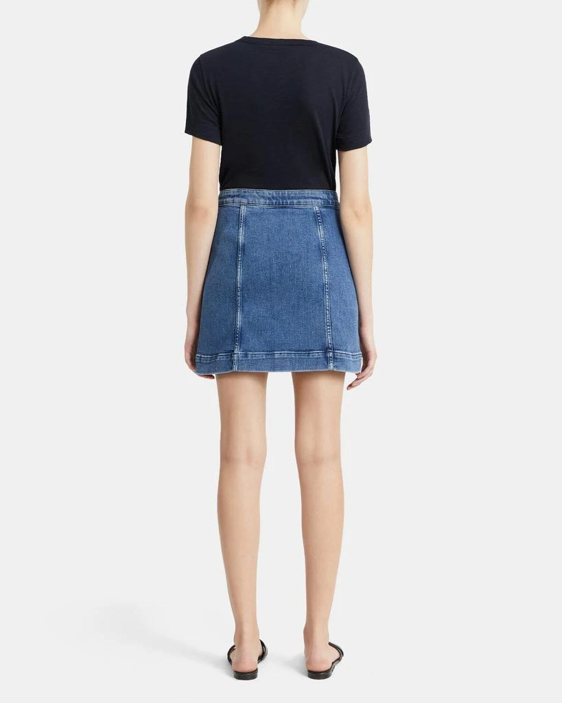 商品Theory|Denim Button-Front Skirt,价格¥610,第3张图片详细描述