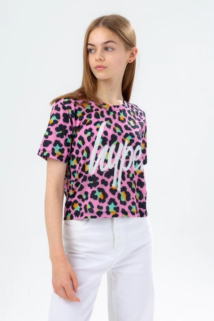 商品HYPE GIRLS|HYPE DISCO LEOPARD GIRLS CROP T-SHIRT,价格¥47,第1张图片