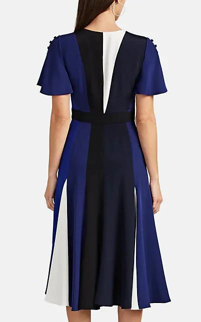 商品PRABAL GURUNG|Colorblocked Silk Dress,价格¥5812,第3张图片详细描述