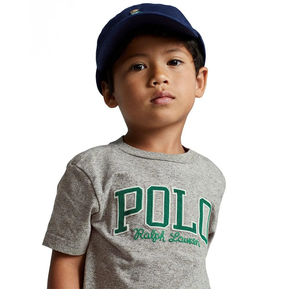 商品Ralph Lauren|Little Boys Corduroy-Logo Jersey T-shirt,价格¥189,第1张图片