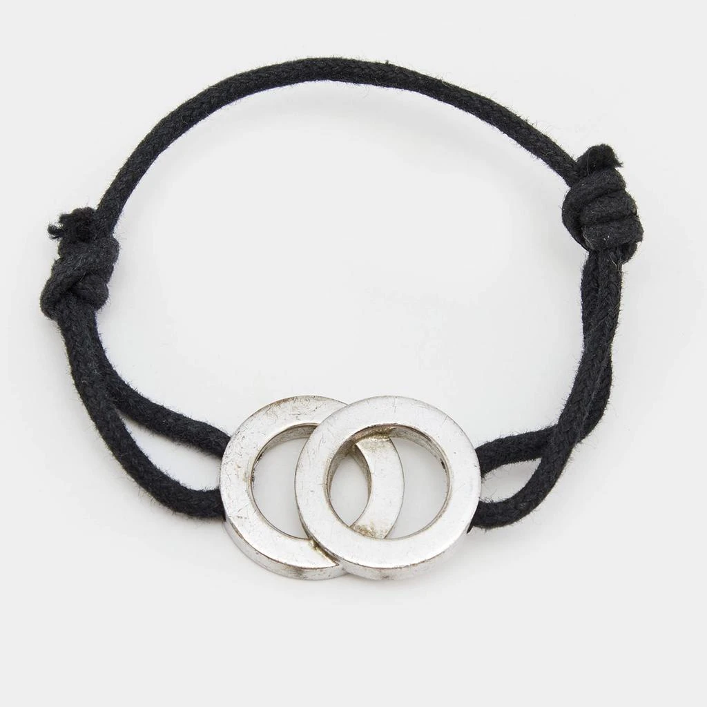 商品[二手商品] BVLGARI|Bvlgari Bvlgari Interlocking Circles Sterling Silver Adjustable Cord Bracelet,价格¥922,第3张图片详细描述