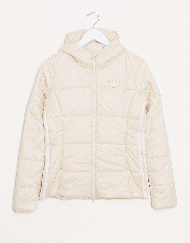 adidas Originals slim fit padded jacket in cream商品第1张图片规格展示