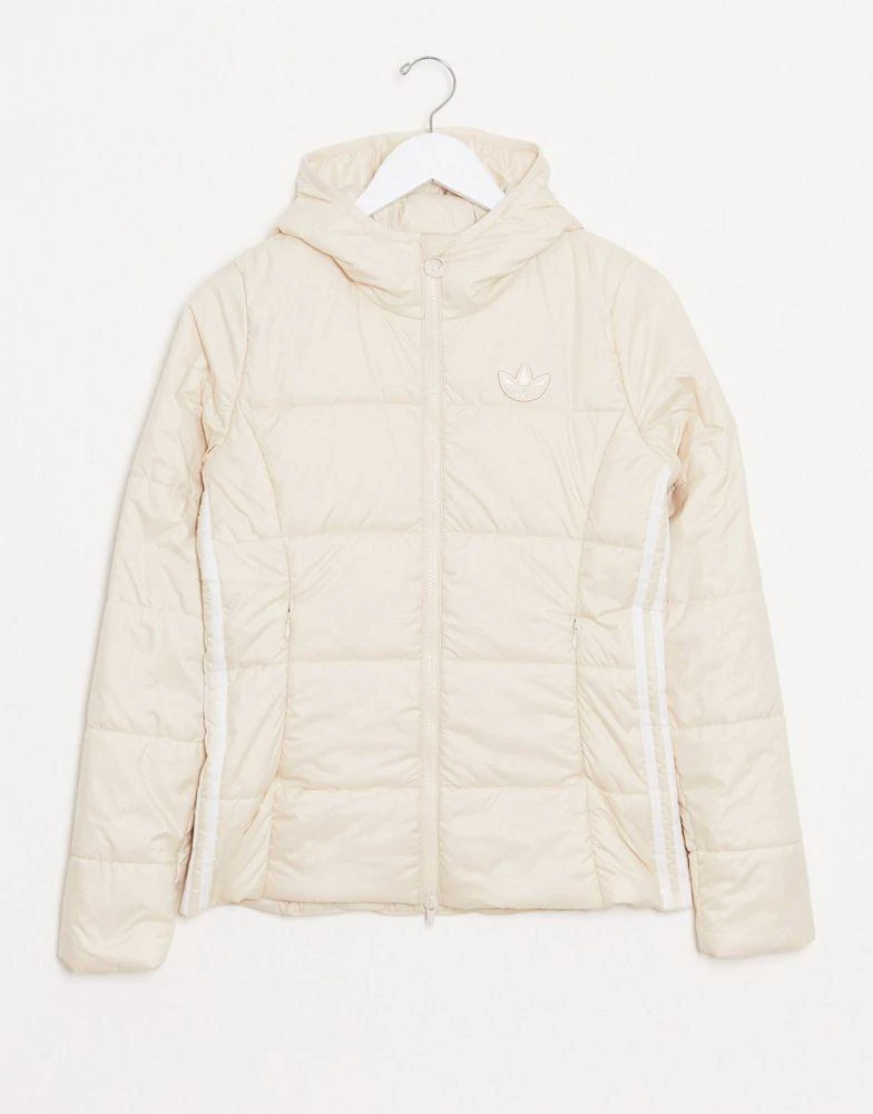 商品Reebok|adidas Originals slim fit padded jacket in cream,价格¥450,第1张图片