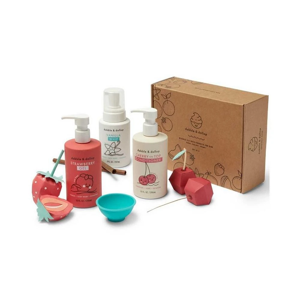 商品Dabble & Dollop|Cherry Berry Bundle - Strawberry, Vanilla and Cherry on Top Bath Set,价格¥339,第3张图片详细描述