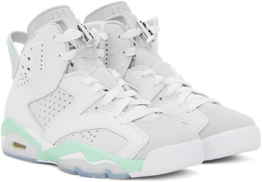 Grey & White Air Jordan 6 Retro Sneakers商品第4张图片规格展示