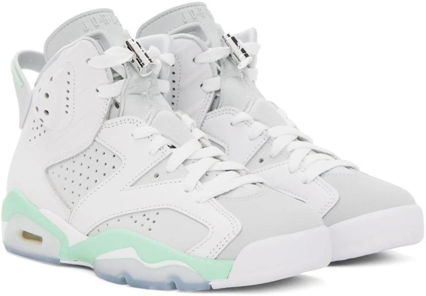 商品Jordan|Grey & White Air Jordan 6 Retro Sneakers,价格¥1032,第4张图片详细描述