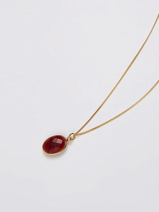 商品HEI|Oval Ruby Necklace,价格¥567,第1张图片
