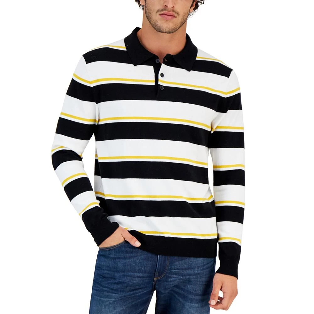 商品Club Room|Men's Striped Rugby Polo, Created for Macy's,价格¥147,第1张图片