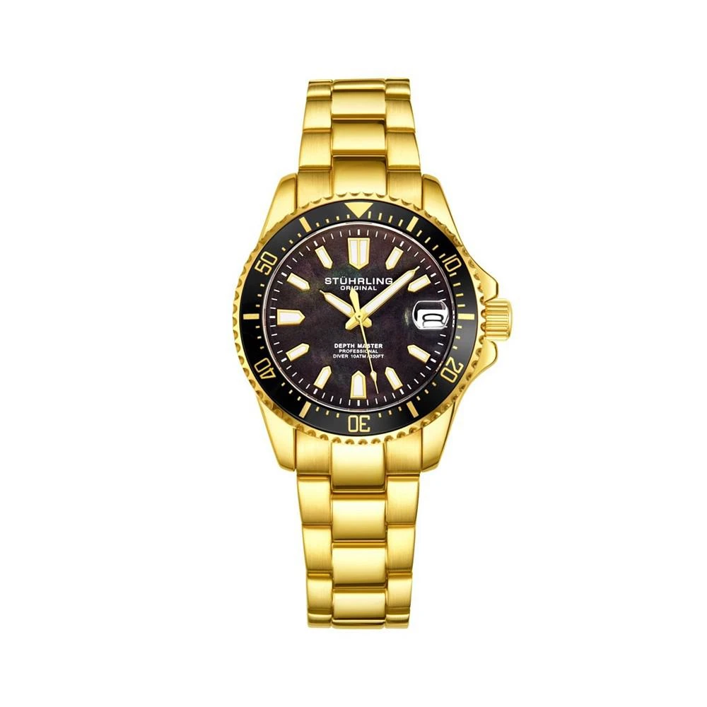 商品Stuhrling|Women's Gold Tone Stainless Steel Bracelet Watch 32mm,价格¥1186,第1张图片