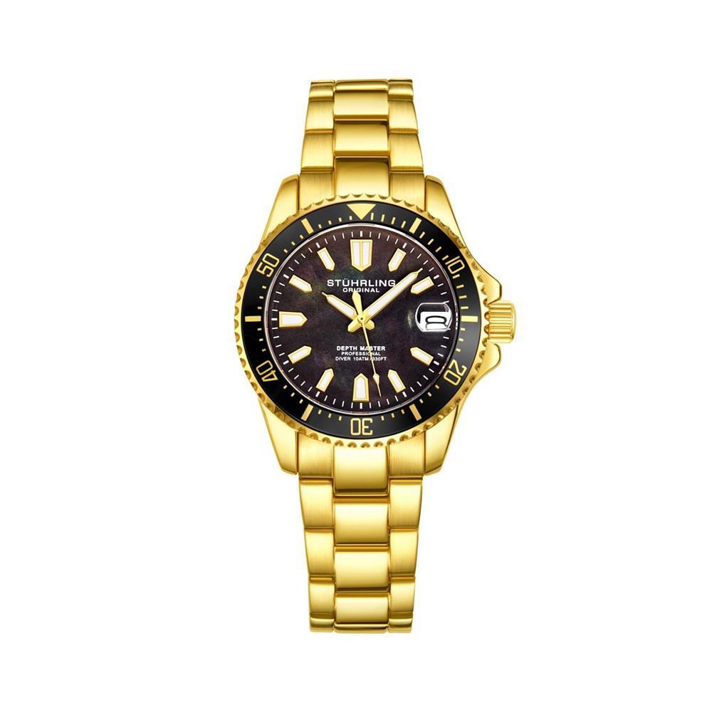 商品Stuhrling|Women's Gold Tone Stainless Steel Bracelet Watch 32mm,价格¥818,第1张图片