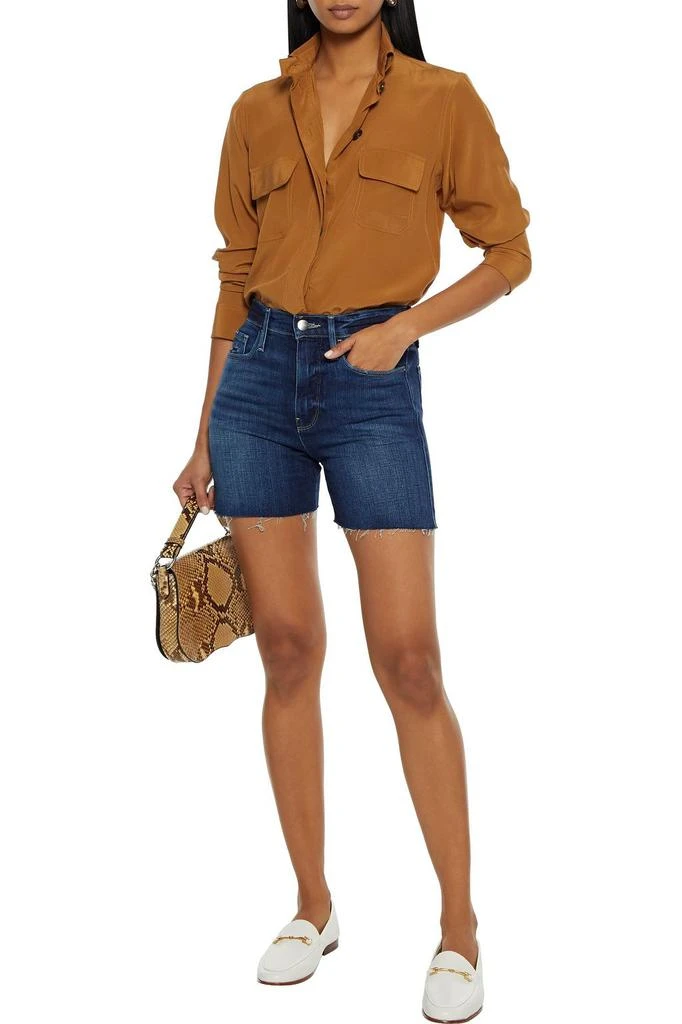 商品FRAME|Le Tour distressed denim shorts,价格¥223,第4张图片详细描述