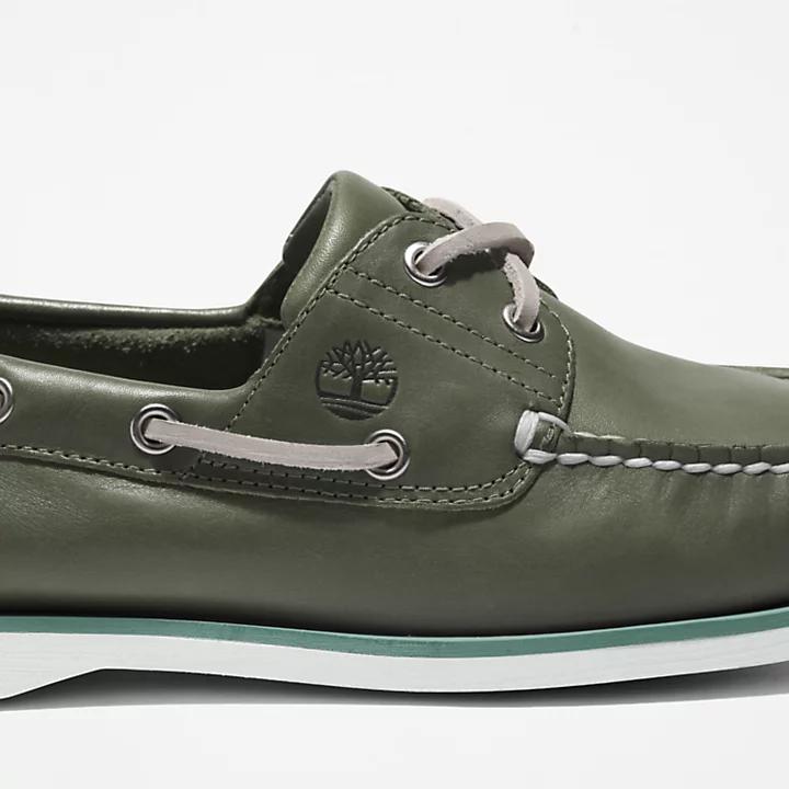 Timberland® 2-Eye Classic Boat Shoe for Men in Dark Green商品第7张图片规格展示