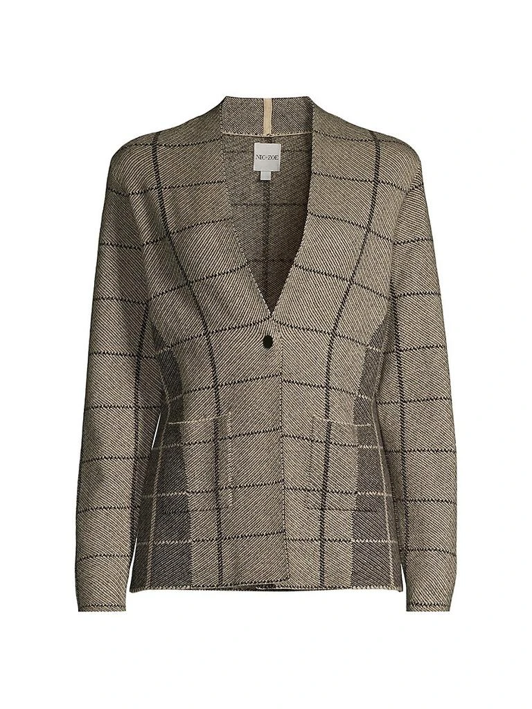 商品NIC+ZOE|Placed Plaid Blazer,价格¥925,第1张图片