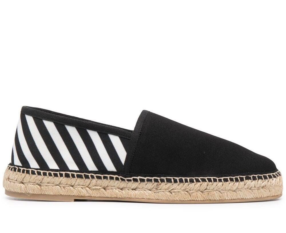 商品Off-White|Diagonal Stripes Logo Espadrilles Loafers & Sandals Man,价格¥1672,第1张图片