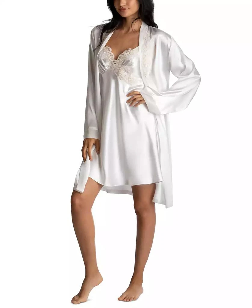 商品Linea Donatella|Sonya Embellished Satin Bridal Wrap Robe,价格¥246,第4张图片详细描述