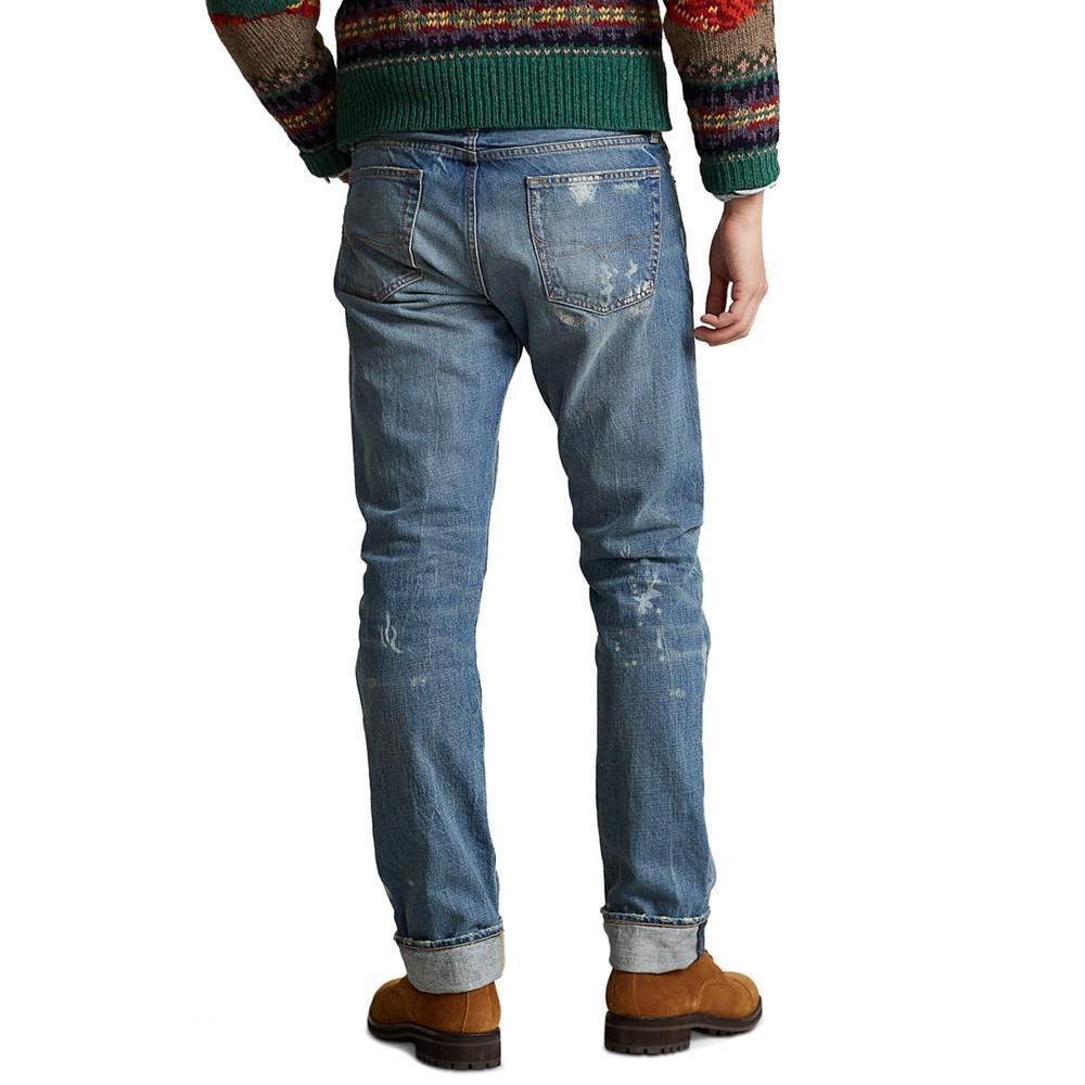 商品Ralph Lauren|Men's Varick Slim Straight Distressed Jeans,价格¥935,第4张图片详细描述