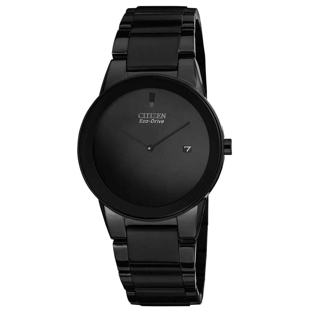 商品Citizen|Men's Eco-Drive Axiom Black Ion-Plated Stainless Steel Bracelet Watch 40mm AU1065-58E,价格¥2812,第1张图片