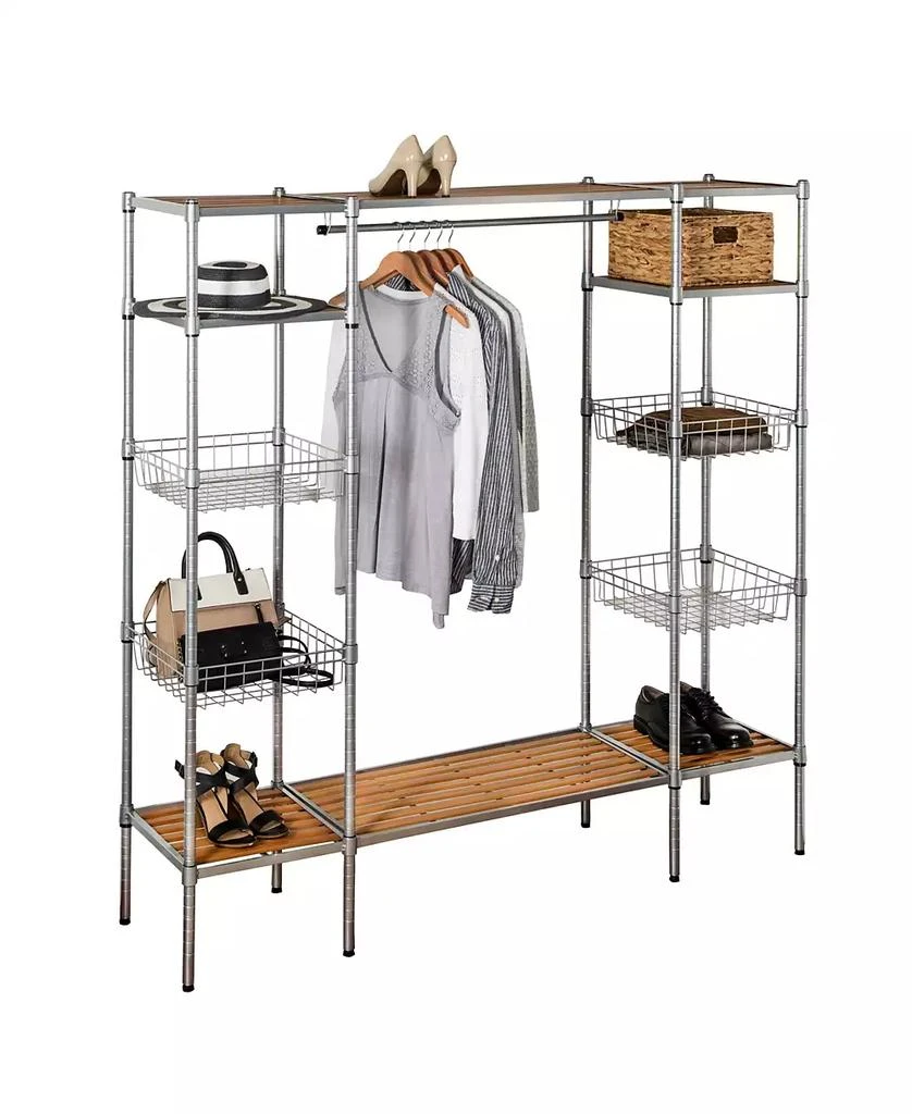 商品Honey Can Do|Garment Bar and Shelves with Freestanding Closet,价格¥2502,第3张图片详细描述