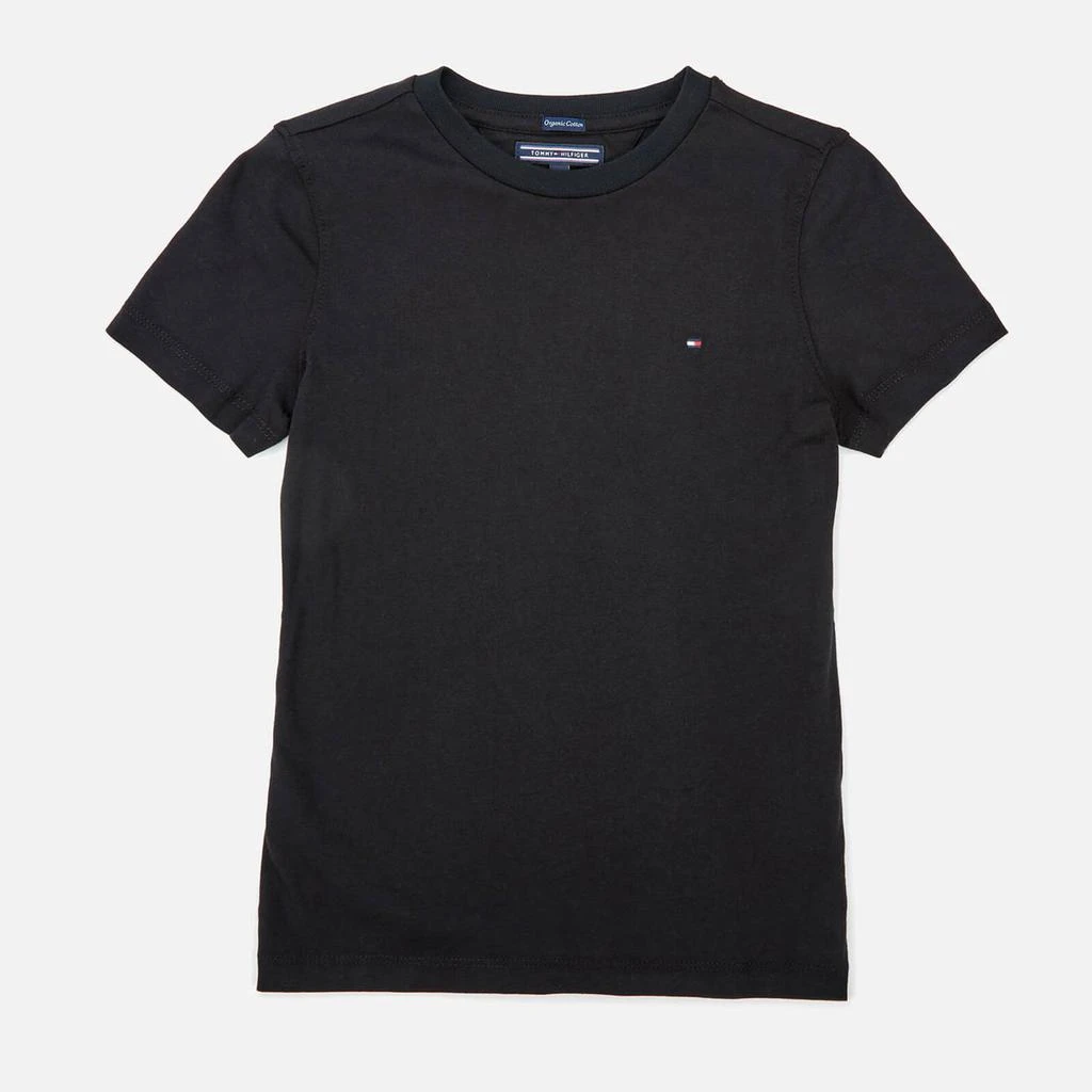 商品Tommy Hilfiger|Tommy Hilfiger Boys' Basic Short Sleeve T-Shirt - Meteorite,价格¥126,第1张图片
