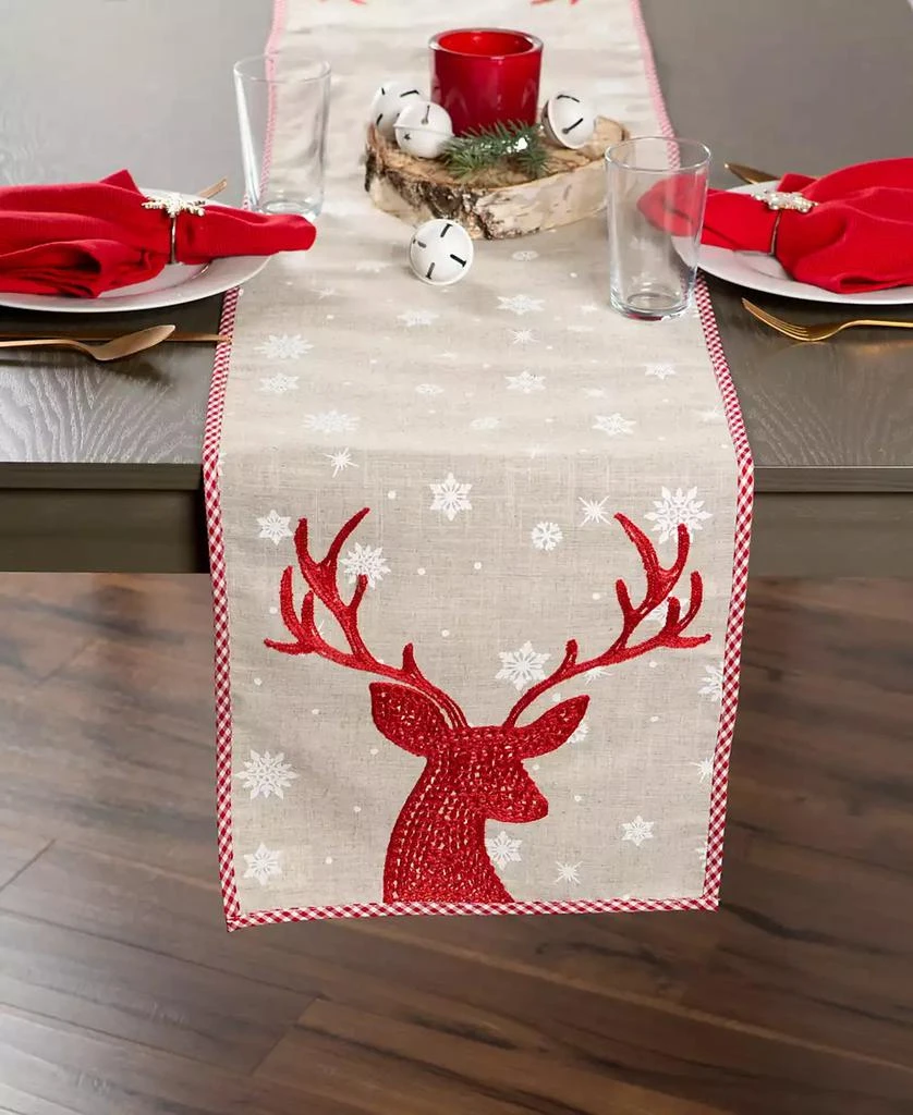 商品Design Imports|Reindeer Embroidered Table Runner,价格¥235,第3张图片详细描述