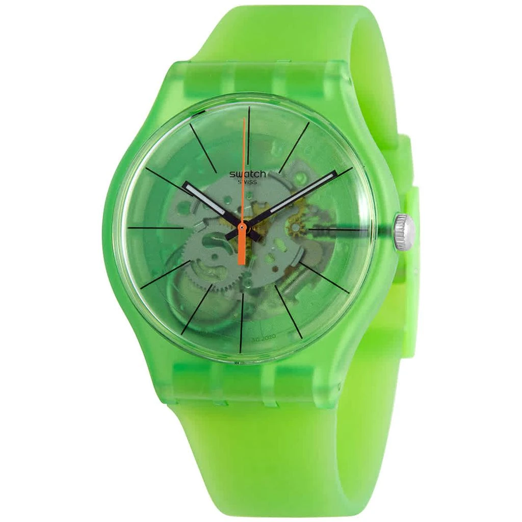 商品Swatch|Kiwi Vibes Quartz Green Transparent Dial Men's Watch SUOG118,价格¥465,第1张图片