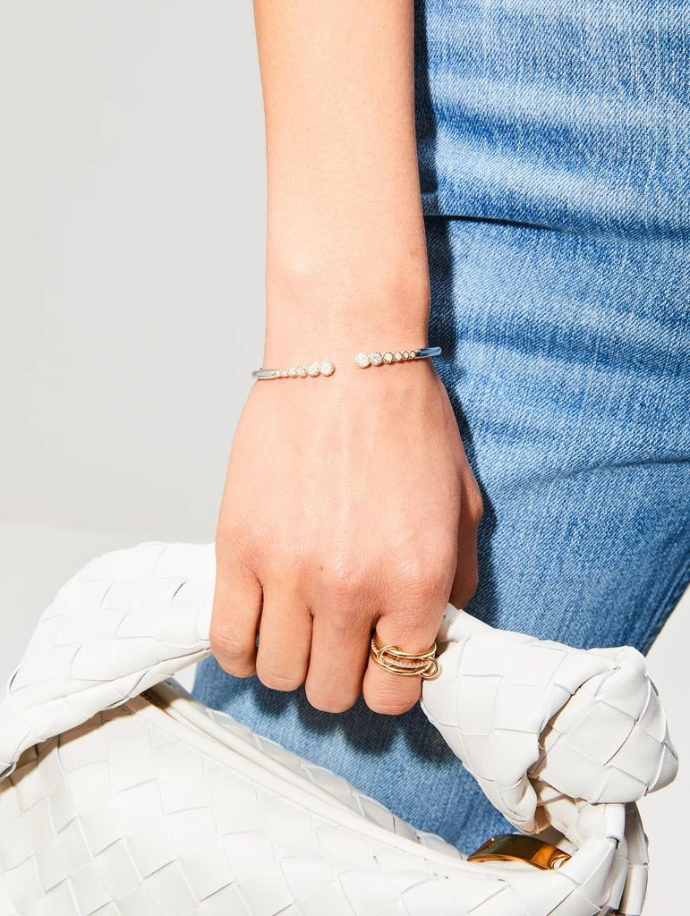 商品THREE STORIES JEWELRY|Classic Two-toned Open Bezel Set Diamond Bangle,价格¥16513,第2张图片详细描述