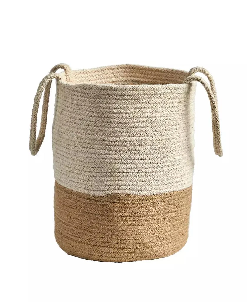 商品NEARLY NATURAL|12" Handmade Natural Cotton Woven Basket Planter,价格¥384,第1张图片