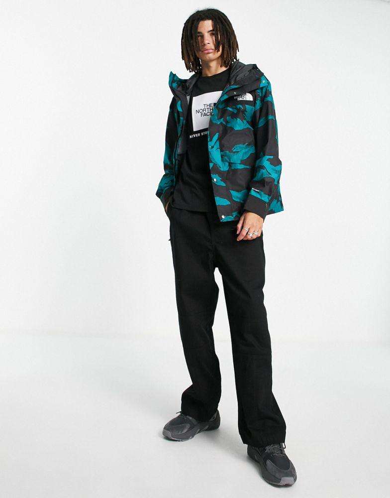 The North Face '86 Retro Mountain DryVent waterproof jacket in teal mountain print商品第4张图片规格展示