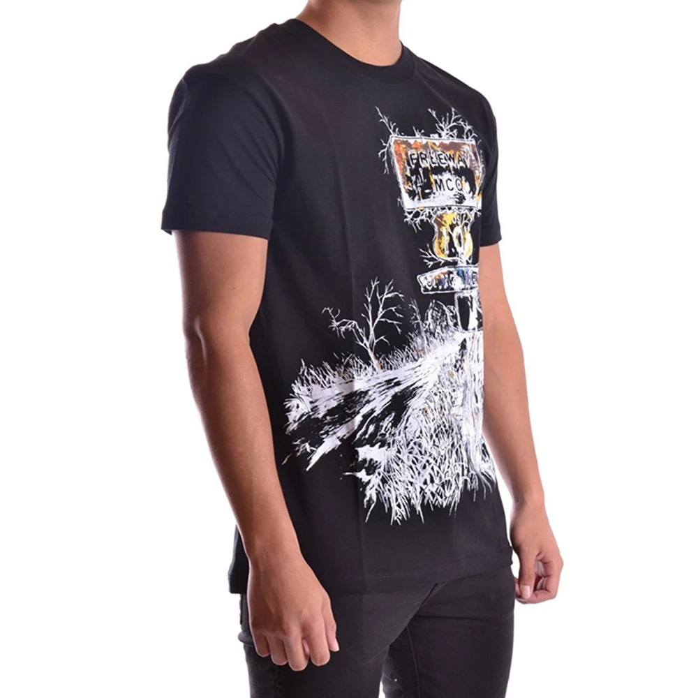 ALEXANDER MCQUEEN 亚历山大·麦昆 印花图案黑色圆领棉质男士T恤 291571-RER03-1164 商品