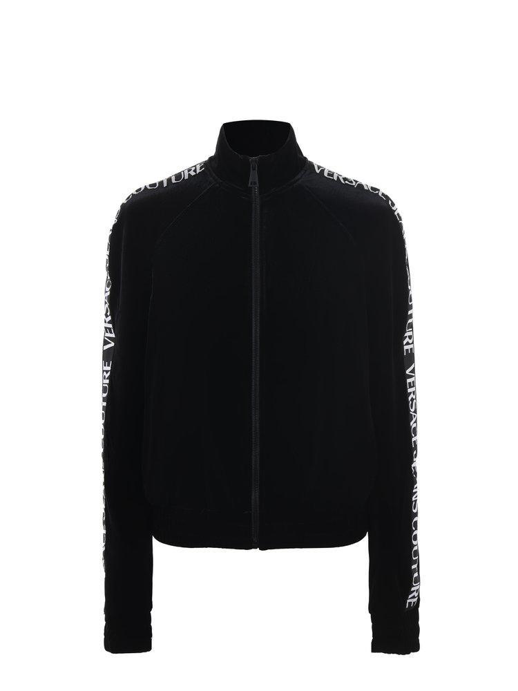 商品Versace|Versace Jeans Couture Logo Tape Funnel Neck Zipped Jacket,价格¥1714-¥1810,第1张图片