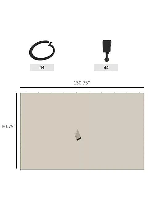 商品belk|10 X 12 Universal Gazebo Sidewall Set With 4 Panels Hooks C Rings Included For Pergolas And Cabanas Beige,价格¥1004,第3张图片详细描述