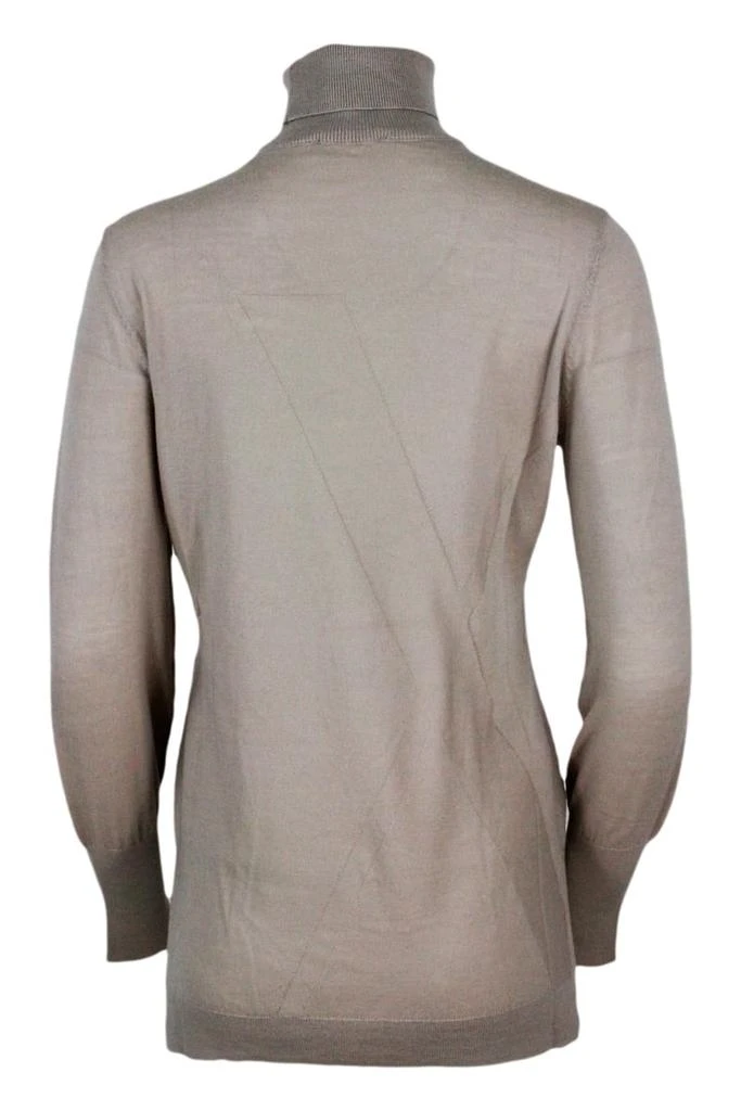 商品Armani|Armani Collezioni Lightweight Turtleneck Long-sleeved Sweater In 100% Pure Virgin Wool With Side Vents,价格¥1090,第3张图片详细描述