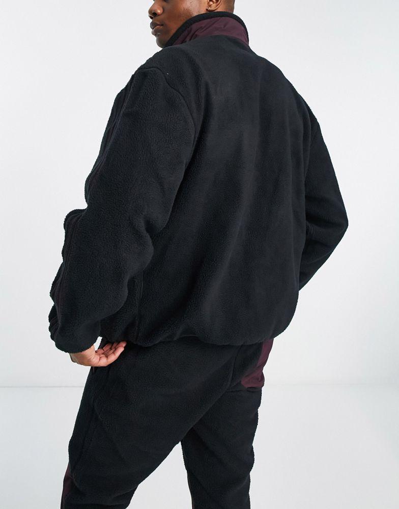 adidas Football Germany World Cup 2022 Lifestyler fleece jacket in black商品第2张图片规格展示