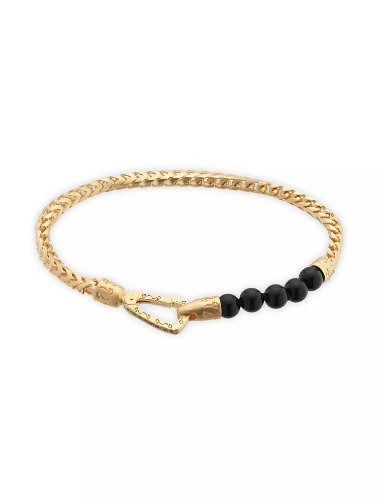 商品Marco Dal Maso|18K Gold Vermeil, Onyx, & Silver Ulysses Single 5-Bead Bracelet,价格¥3208,第2张图片详细描述
