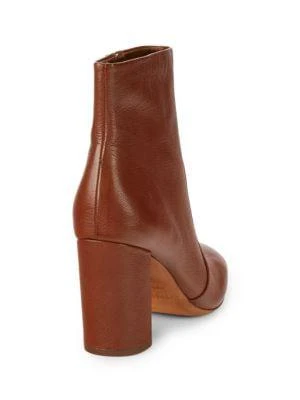 商品Vince|Brannen Leather Block-Heel Booties,价格¥1103,第3张图片详细描述