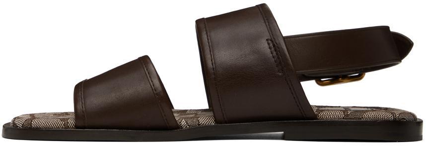 商品Coach|Brown Two Strap Sandals,价格¥1439,第5张图片详细描述