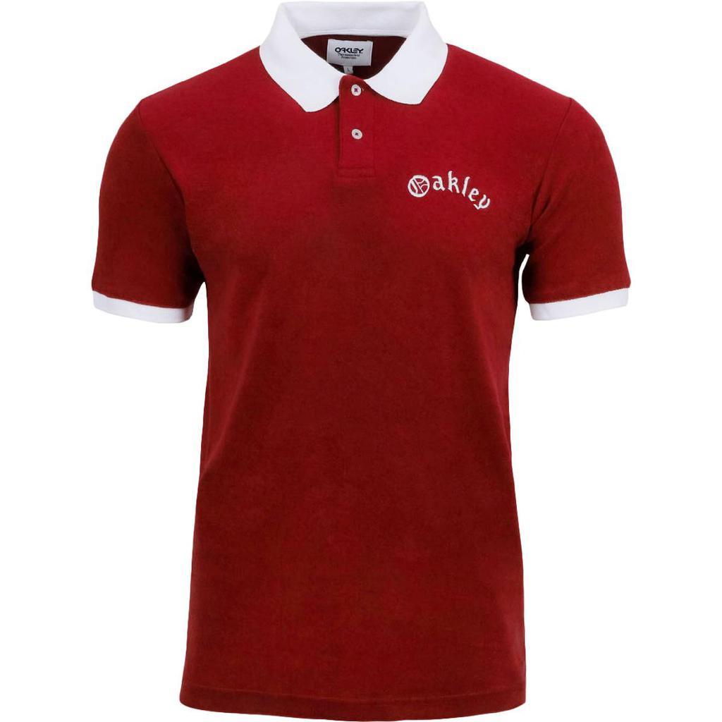 商品Oakley|Oakley Men's Embroidered Terry Cloth Short Sleeve Polo Shirt,价格¥101,第1张图片