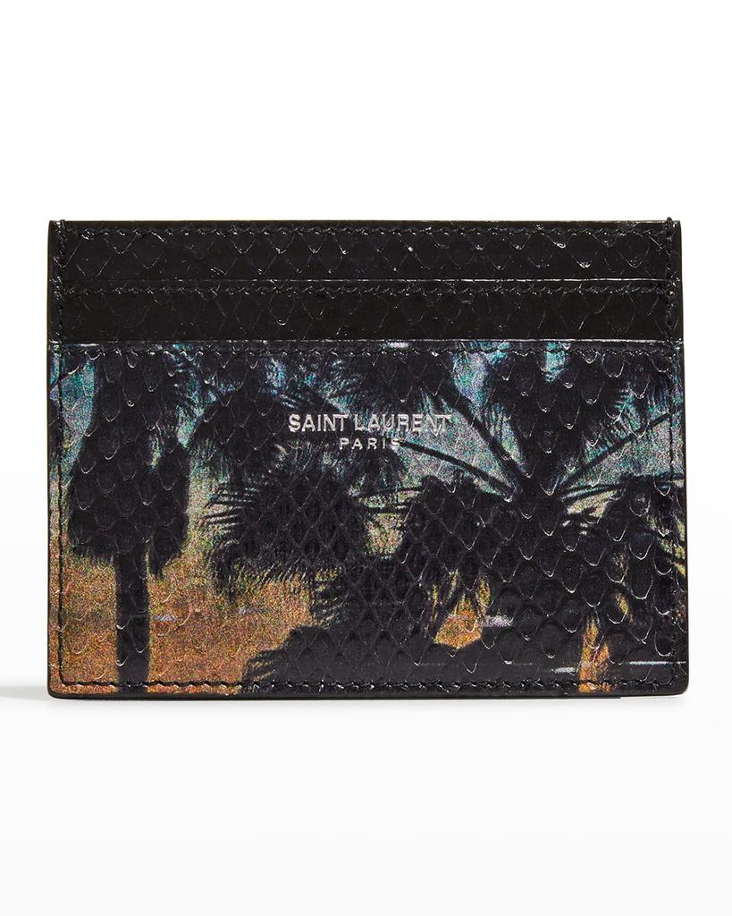 [Yves Saint Laurent]Men's Paris Python Card Case 价格¥3776 | 别样海外购