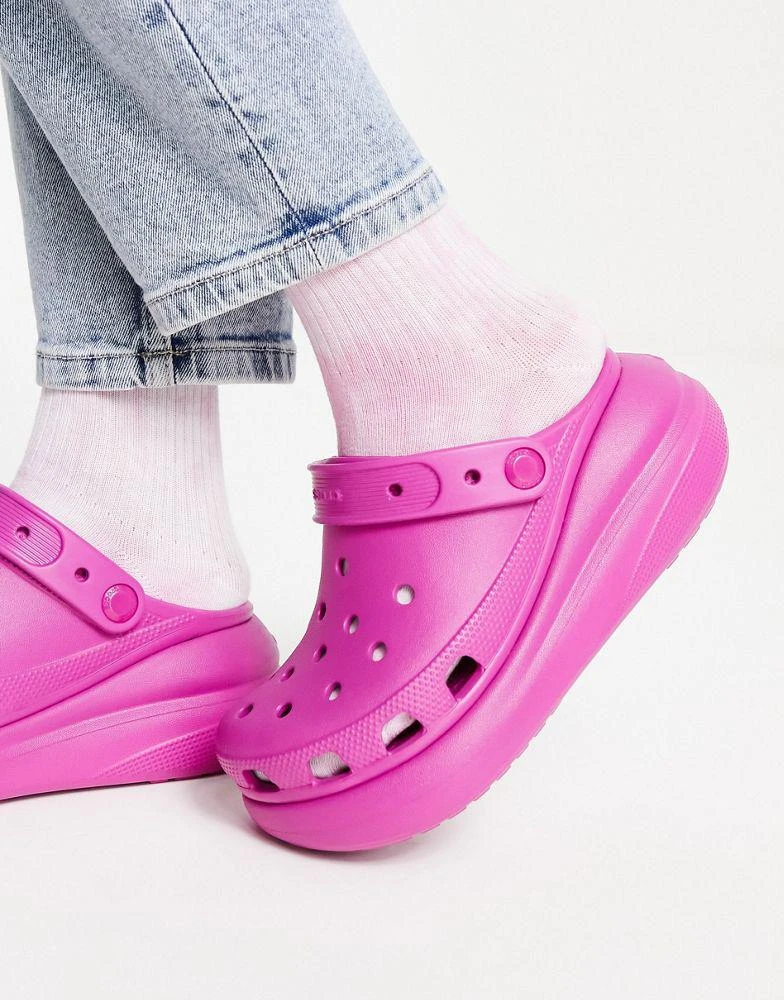 商品Crocs|Crocs classic crush clogs in fuschia fun,价格¥613,第1张图片