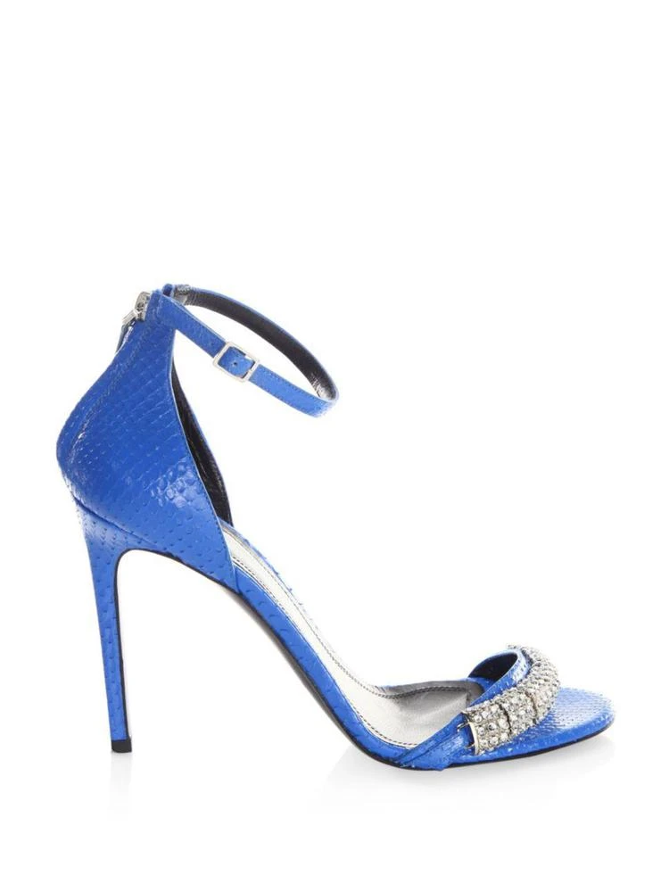 商品Calvin Klein|Camelle Jeweled Python Ankle-Strap Sandals,价格¥11961,第5张图片详细描述