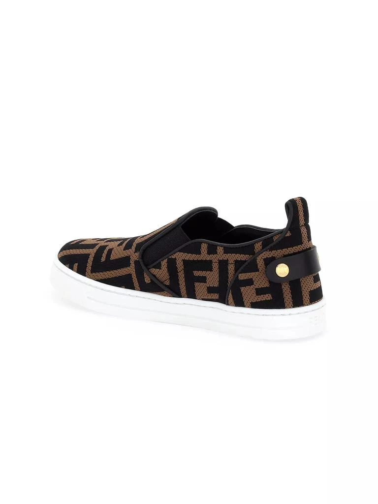 商品Fendi|Little Kid's & Kid's Logo Slip-On Sneakers,价格¥2456,第2张图片详细描述