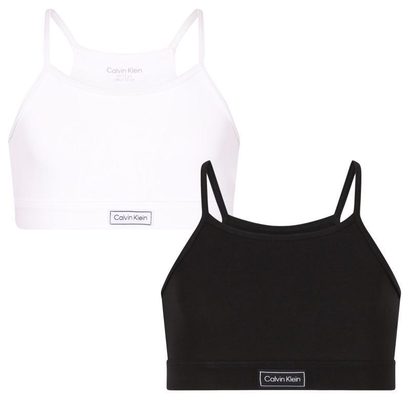 商品Calvin Klein|Logo sports tank tops set of 2 in white and black,价格¥552,第1张图片